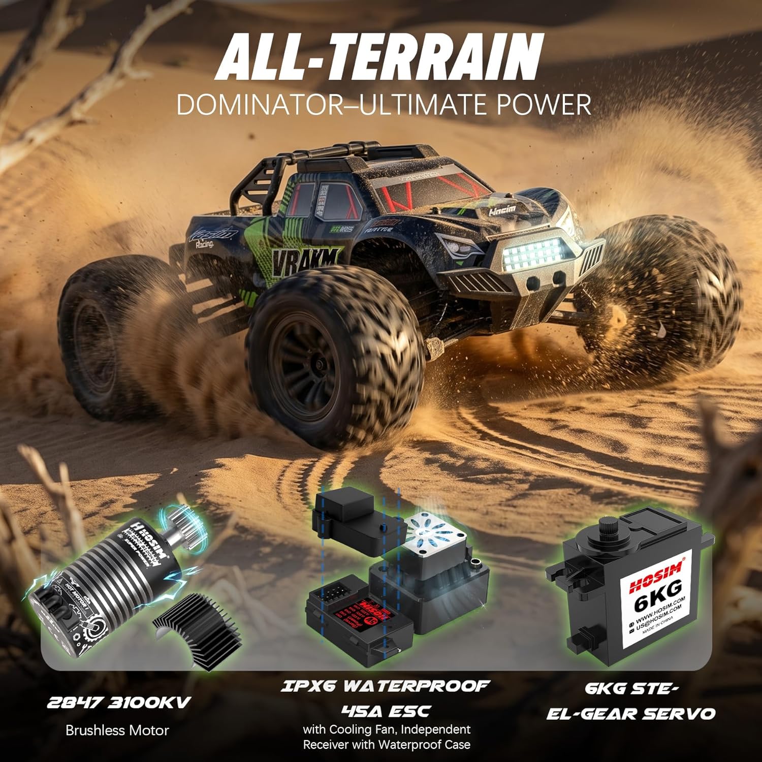 Adult Brushless RC Car, 1/10 S - Rc Hobby Grade Monster Truck 评论和价格